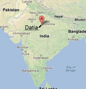 Location of Datia district in India
