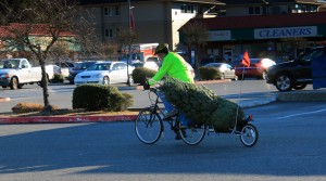 Rolling across the shopping center parking lot 