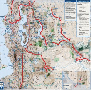 Rail trails on King County Bicycle map