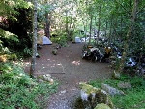 Carter Creek campsites in Iron Horse State Park