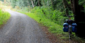 1-1/4 inch tires do fine on gravel John Wayne Pioneer Trail