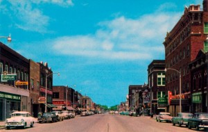 Vintage postcard of Main Street, El Dorado