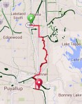 Bike route from Interurban to Foothills trail