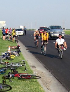 Bikes on a Kansas roadside