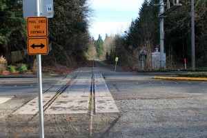 End of the trail; abandoned tracks owned by King County resume toward Bellevue
