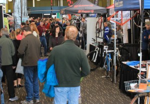 Crowded aisles at previous bike show