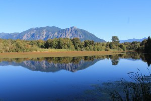 View from the mill pond gap in Snoqualmie