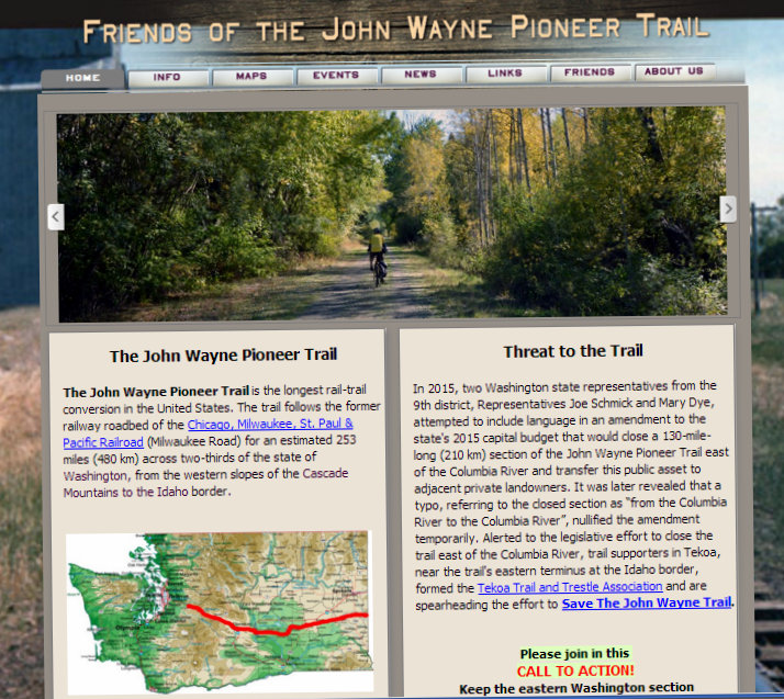 John Wayne Pioneer Trail supporters head to Olympia; seek more trail ...