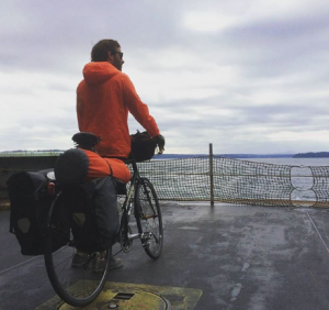 Scott Pearse on a ferry