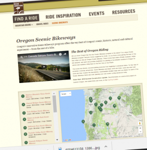 Oregon Scenic Bikeways created by state tourism bureau