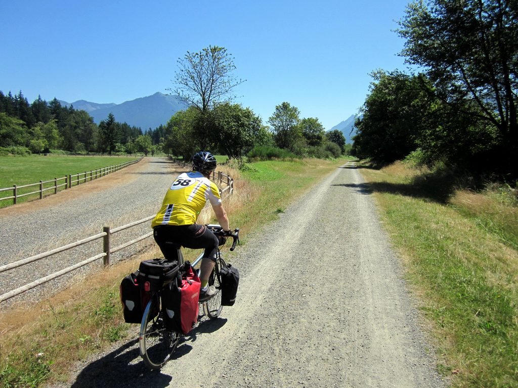 Loaded touring on Snoqualmie Valley Trail